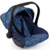 Bayer Design Puppen-Autositz Mit Dach Blau Mit Muster
