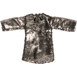 I'M A GIRLY Silver Glitter Dress